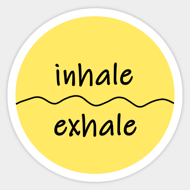 Inhale Exhale Sticker by annaprendergast